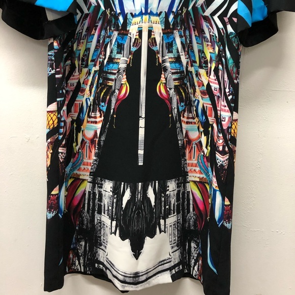 Clover Canyon Moscow Mixup Dress Short Sleeve Mini Size S Blue and Black - Picture 4 of 9